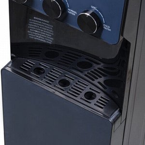 Кулер для воды SONNEN FSE-03RTi, напольный, НАГРЕВ/ОХЛАЖДЕНИЕ ЭЛЕКТРОННОЕ, шкафчик, 3 крана, титановый синий, 455746