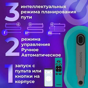 Робот-мойщик окон SONNEN Tech RWC-124 DUAL SPRAY, датчик от падения, 26 салфеток, приложение, 456237