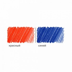 Карандаш двухцветный КРАСНО-СИНИЙ, KOH-I-NOOR, УТОЛЩЕННЫЙ, 1 шт., шестигранный, грифель 3,8 мм, натуральное дерево, 3423, 34230EG006KS