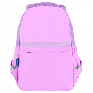 Рюкзак BRAUBERG PASTEL с термонашивками в комплекте, "Not today", сиреневый, 40х29х14 см, 273127
