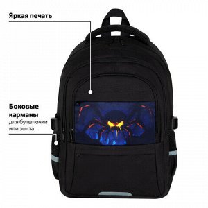 Рюкзак BRAUBERG VIBE, 2 отделения, 5 карманов, "Dark spider", 40х28х14 см, 273174