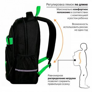 Рюкзак BRAUBERG MOTION, 2 отделения, 3 кармана, "Be cool", 41х28х17 см, 273116