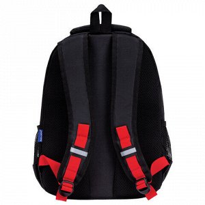 Рюкзак BRAUBERG FORCE, 2 отделения, 5 карманов, "Bright red", 39х28х17 см, 273154
