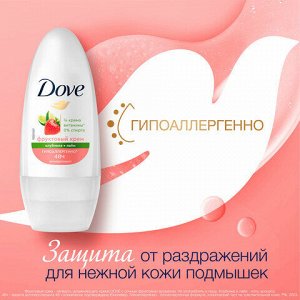 Подарочный набор DOVE "Клубника и лайм": крем-гель для душа 250 мл + антиперспирант шариковый 50 мл
