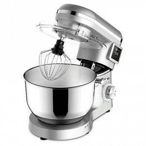 Миксер планетарный BQ (БИ-КЬЮ) MX640, 1600 Вт, 6 скоростей, 3 насадки, металлическая чаша 6 л, серебро, 86194435