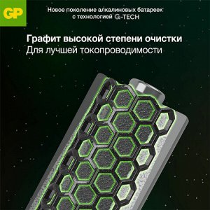 Батарейки КОМПЛЕКТ 4 шт., GP Super G-Tech, AA (LR6,15А), алкалиновые, пальчиковые, ПРОМО 3+1, 15A3/1-2CR4