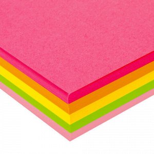 Бумага цветная BRAUBERG, А4, 75 г/м2, 250 л. (5 цветов х 50 листов), НЕОН, для офисной техники, 116668