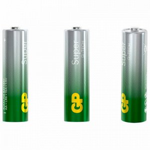 Батарейки КОМПЛЕКТ 20 шт., GP Super G-Tech, AA (LR6,15А), алкалиновые, пальчиковые, 15A-2CRVS20, GP 15A-2CRVS20