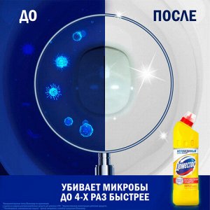 Чистящее средство 500 мл, ДОМЕСТОС "Свежесть цитруса", с отбеливающим эффектом, гель, 3441,3442
