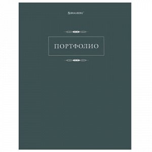 Папка-портфолио универсальная, 4 кольца, 20 файлов, 7БЦ матовая, BRAUBERG "Classic", 117554