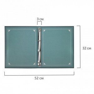Папка-портфолио универсальная, 4 кольца, 20 файлов, 7БЦ матовая, BRAUBERG "Classic", 117554