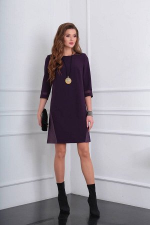 Платье Платье VIOLA 0890 №1 
Состав ткани: Вискоза-25%; ПЭ-70%; Спандекс-5%; 
Рост: 164 см.

Платье женское, свободного кроя. Изделие со смещенным швом переходящим на перед. Горловина округлой формы.