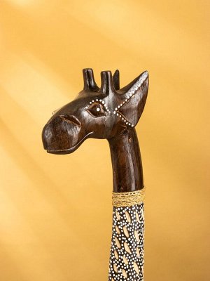 Сувенир «Жираф», 28x17x60 см, дерево, бежево-коричневый
