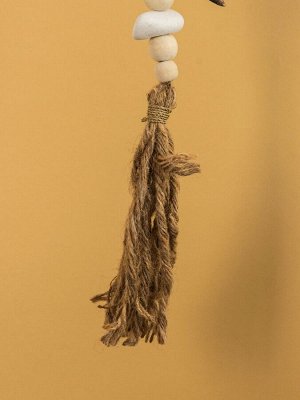 Подвеска декоративная «Звёздочки», 13x3x100 см, дерево, камень, коричневая