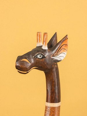Сувенир «Жираф», 24x15x150 см, дерево, коричневый