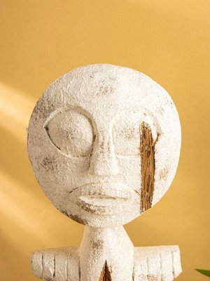 Сувенир на подставке «Человечек», 20x10x63 см, дерево, белый