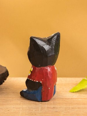 Сувенир интерьерный «Котики», 5x5x8 см, дерево, чёрный