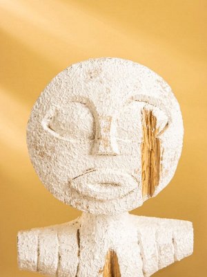 Сувенир на подставке «Человечек», 15x10x45 см, дерево, белый