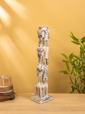 Сувенир «Статуя Слонов», 13x12x58 см, дерево