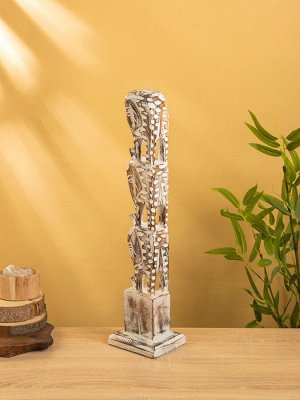 Сувенир «Статуя Слонов», 13x12x58 см, дерево