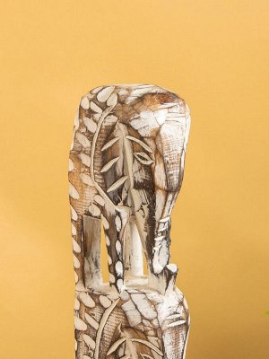 Сувенир «Статуя Слонов», 13x12x58 см, дерево