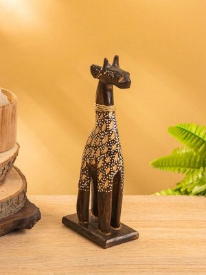 Сувенир «Жирафик», 8x5x20 см, дерево, бежево- коричневый