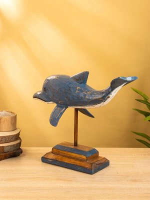 Сувенир на подставке «Дельфин», 40x18x35 см, дерево