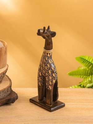Сувенир «Жирафик», 8x5x20 см, дерево, бежево- коричневый