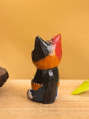 Сувенир интерьерный «Котики», 5x5x8 см, дерево, рыжий