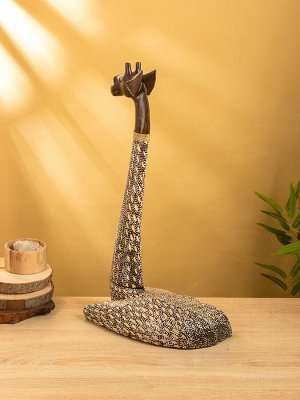 Сувенир «Жираф», 28x17x60 см, дерево, бежево-коричневый