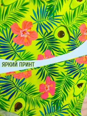 Купальник для девочки, цвет зеленый