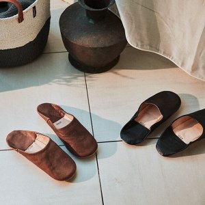 MUJI IDÉE Babouche - кожаные тапочки-бабуши