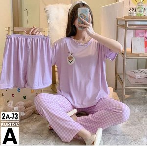 Пижама женская (без выбора цвета и рисунка), код 7312385