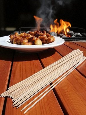 Палочки для шашлыка (деревянные шампуры) 25 см, 100 шт.