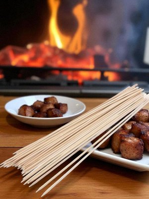 Палочки для шашлыка (деревянные шампуры) 25 см, 100 шт.