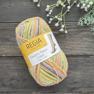 Пряжа 75% шерсть, 25% п/а, 100 гр/420 м Electric Neon Color Regia