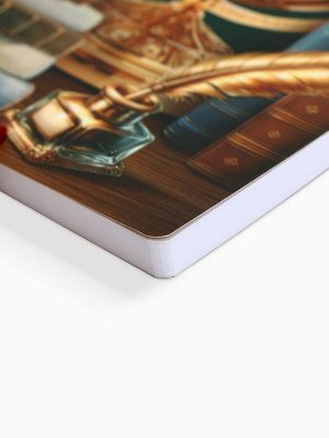 Большой ежедневник soft-touch А5+, 96 листов "Самый лучший учитель"