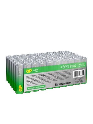 Батарейка алкалиновая GP Super Alkaline, AA, LR6-60BOX, 1.5 В, набор, 60 шт.