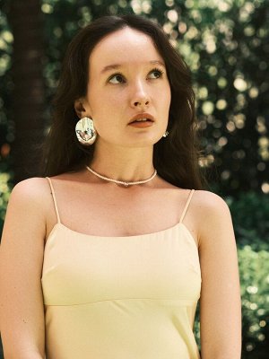 Серьги пластик «Кофейное зерно», цвет серебро