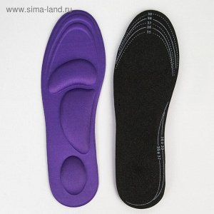 Стельки для обуви, амортизирующие, универсальные, 35-40 р-р, пара, цвет МИКС