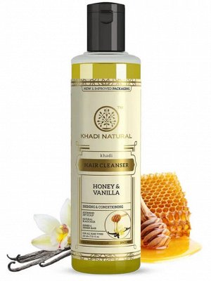 Khadi Honey & Vanilla Shampoo / Кхади Травяной шампунь с медом и ванилью, 210 мл.