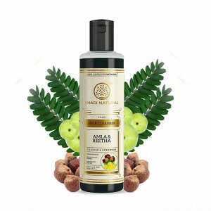 Khadi Natural Шампунь с экстрактом Плодов Мыльного Дерева и Амлы 210мл