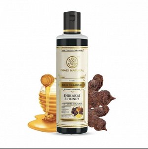 Khadi Natural Шампунь с Шикакай и Медом - без СЛС 210мл