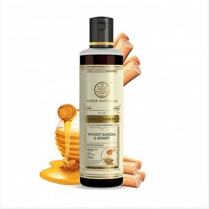 Khadi Woody Sandal & Honey Shampoo 210ml/ Кхади Шампунь "Сандал и Мед" без СЛС