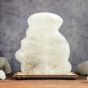 Соляной светильник "Мешок Биткоинов", фигурный, 18 х 18 х 10 см, деревянный декор, цельный кристалл