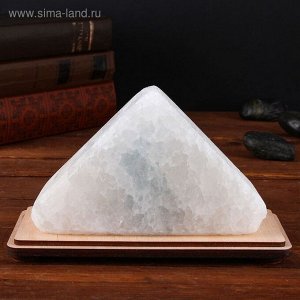 Соляной светильник "Треугольник малый", цветной, синий, цельный кристалл