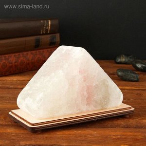 Соляной светильник "Треугольник малый", цветной, красный, цельный кристалл