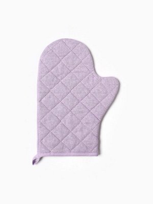 Набор кухонный «Доляна» Lilac, прихватка-варежка 18x28 см, полотенце вафля 35x60 см - 2 шт.