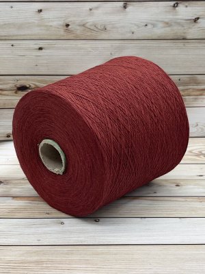 Пряжа для вязания 100 гр.,Saturn tinto rosso 100% хлопок pettinato (чесанный) 1700м/100г Красно-кирпичный