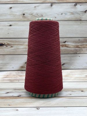 Пряжа для вязания 100 гр.,Saturn tinto rosso 100% хлопок pettinato (чесанный) 1700м/100г Красно-кирпичный